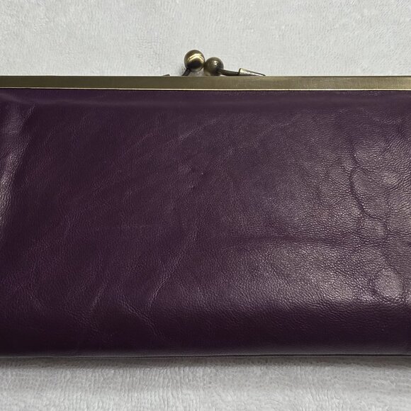 Purple Leather Clutch Purse - Picture 3 of 6